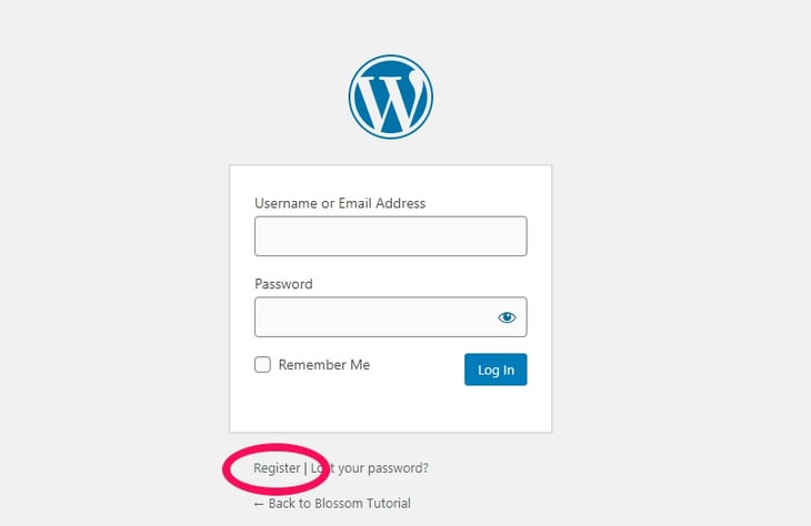 WordPress Login Page