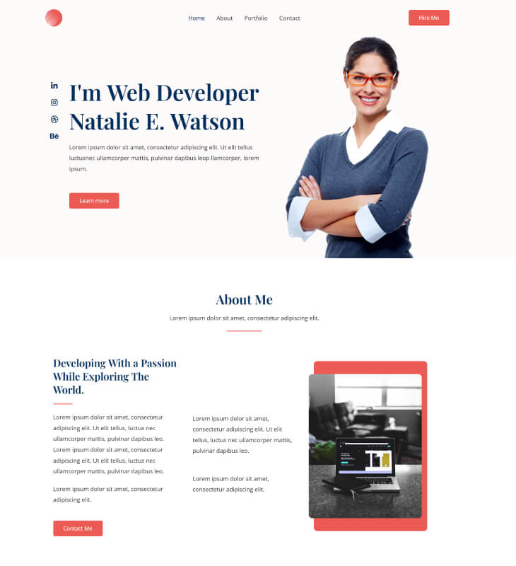 Astra Personal Portfolio Theme