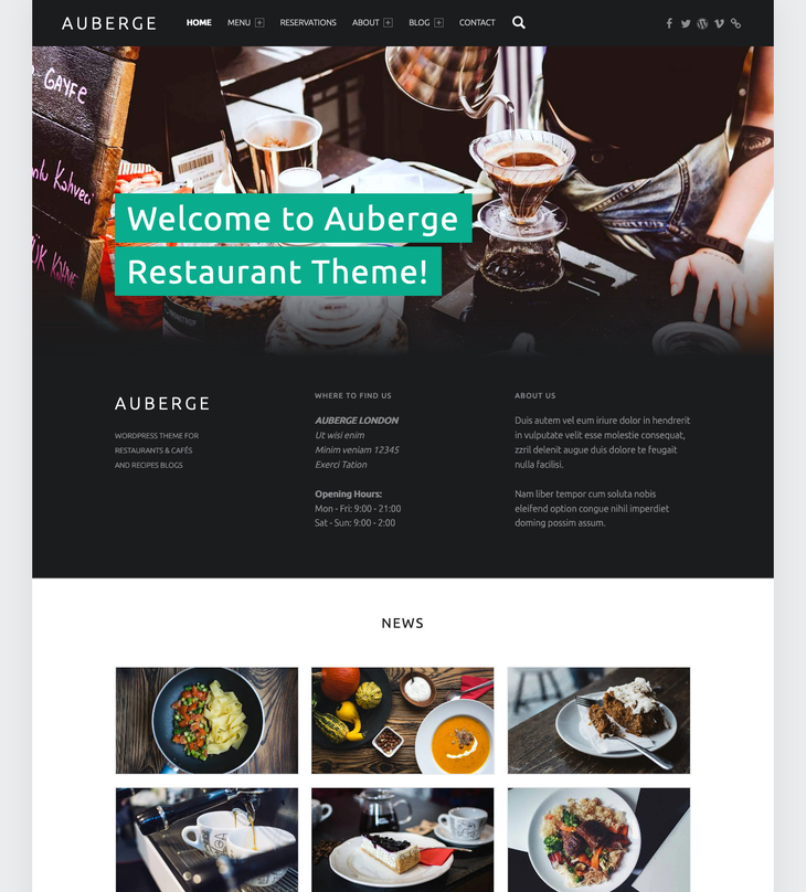 Auberge Free WordPress Theme