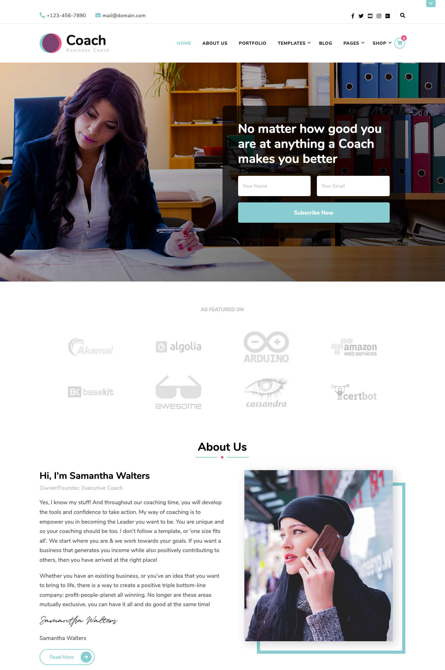 blossom coach wordpress theme