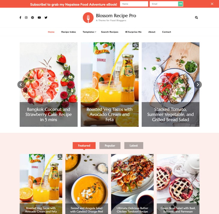 Blossom Recipe Pro WordPress Theme