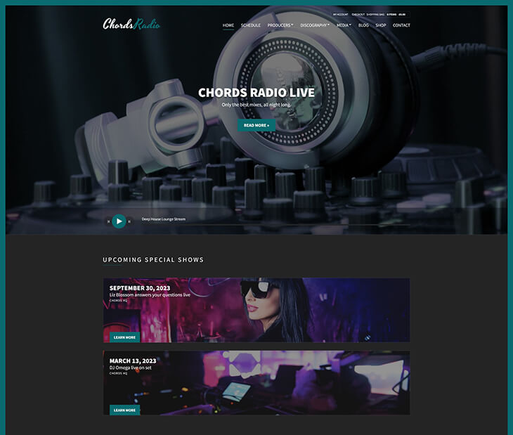 Chords - Radio Station wordpress theme