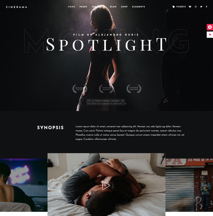 Cinerama WordPress Theme