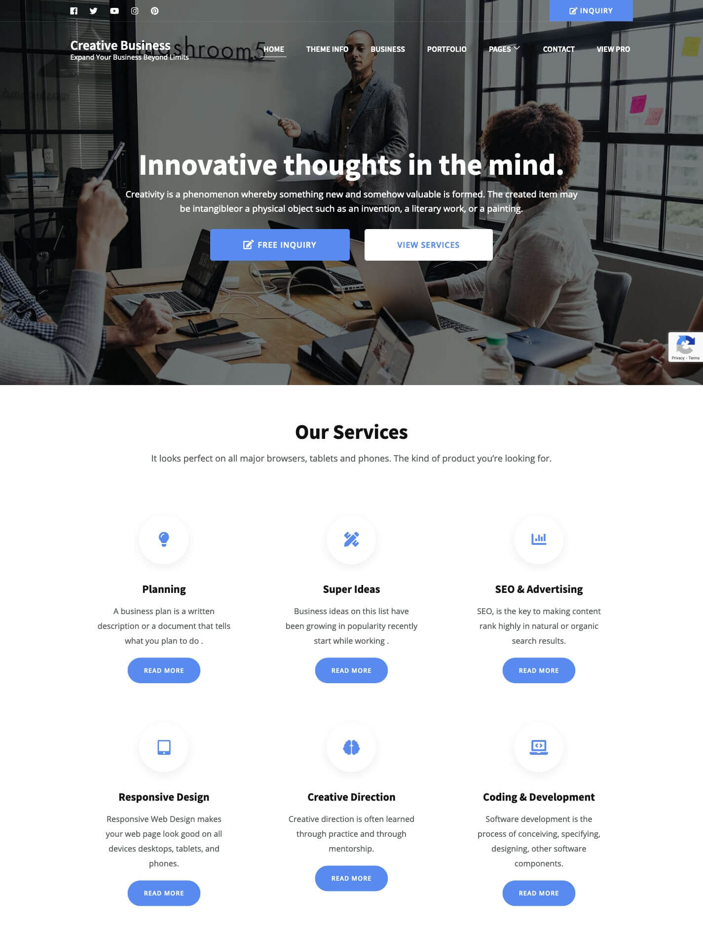 Creative Business Free WordPress Theme