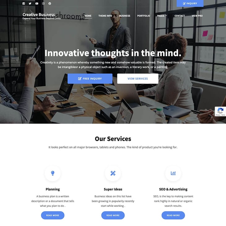 Creative Business WordPress Theme