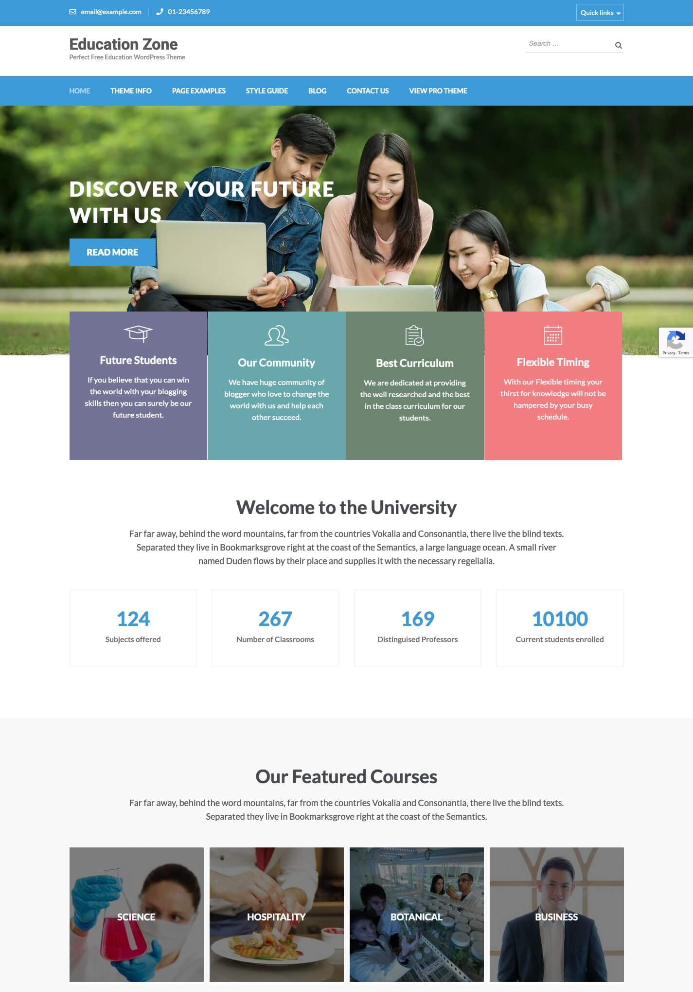 Education Zone WordPress Theme