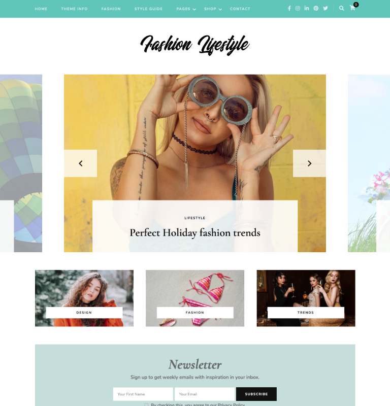 Fashion Lifestyle Free Wordpress Theme