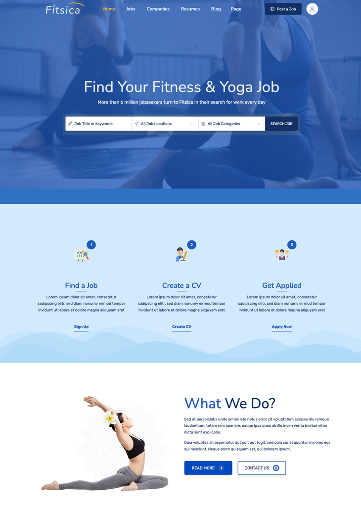 Fitsica WordPress Theme