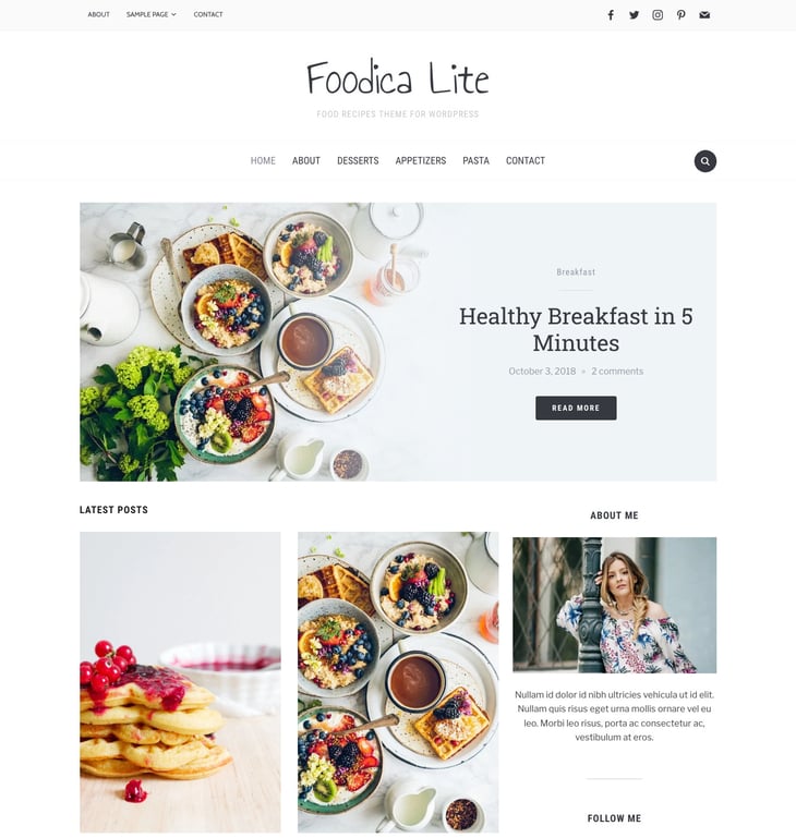 Foodica Free WordPress Theme