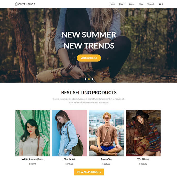 Gutenshop WordPress theme