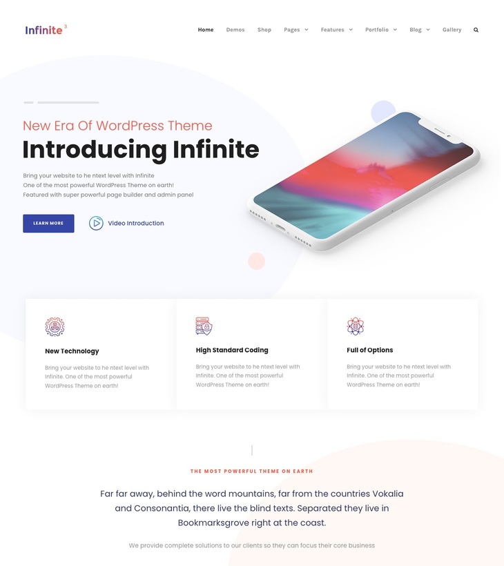 Infinite WordPress Theme