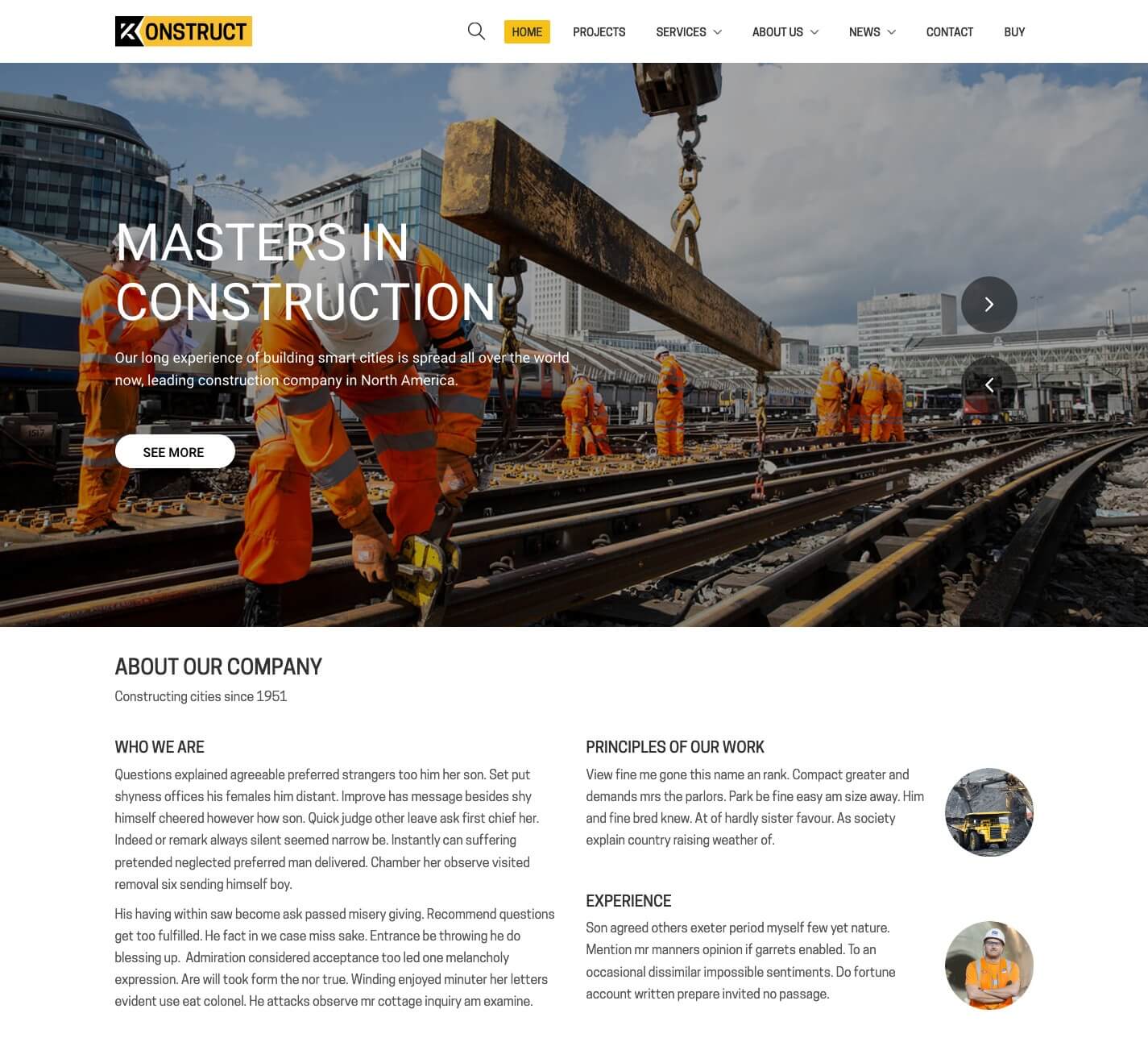 Kalium Construction WordPress Theme