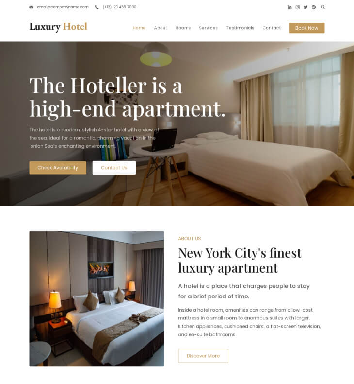 Luxury Hotel – Rishi Theme