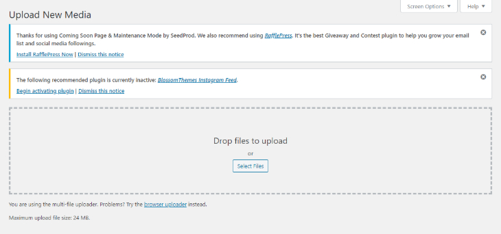 Maximum upload size in WordPress