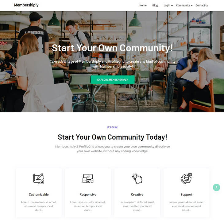 Membershiply WordPress theme