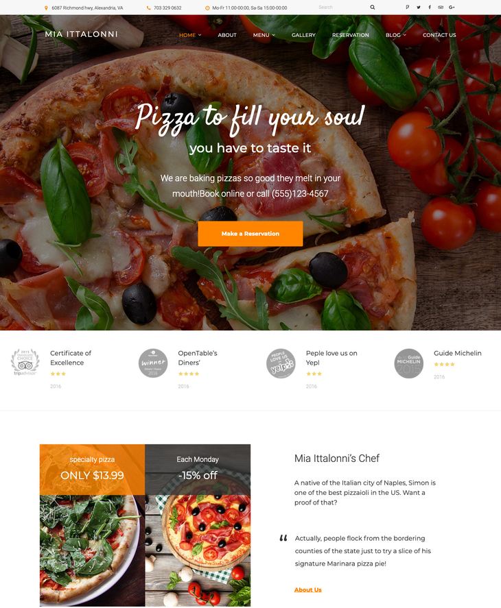 Mia Ittalonni Free WordPress Theme