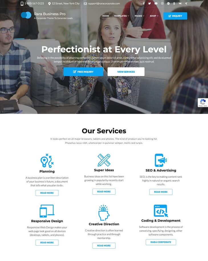 Rara Business Pro WordPress Theme