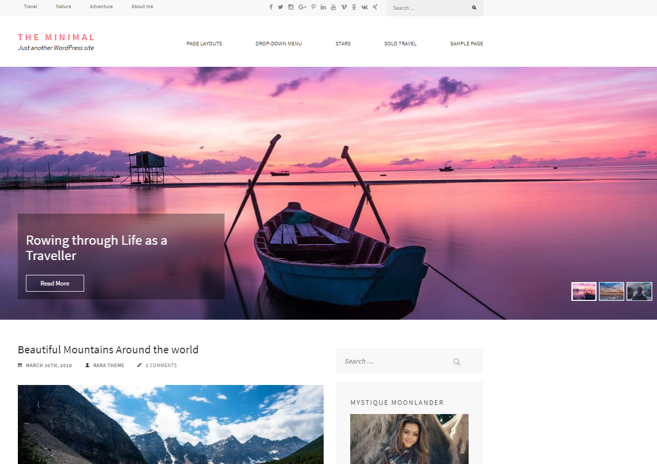 The Minimal Pro WordPress theme