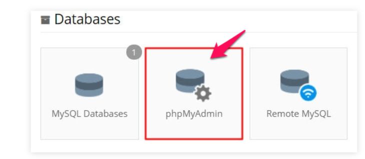 select phpMyAdmin