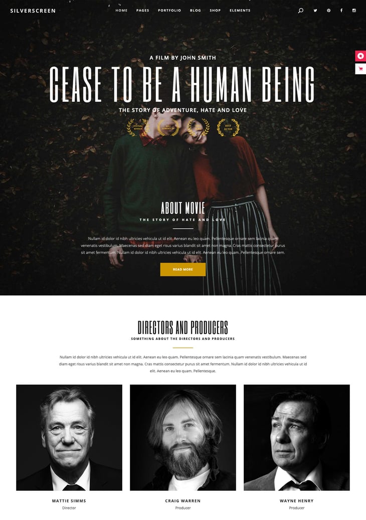 Silverscreen WordPress Theme