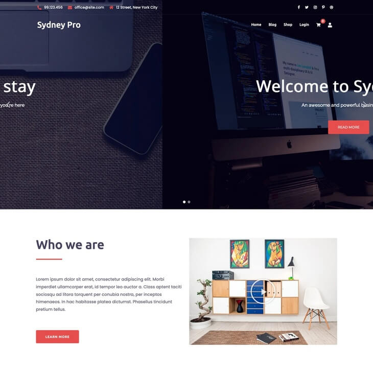 Sydney Pro WordPress Theme