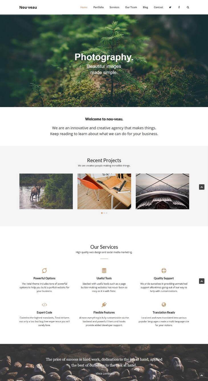 Total Photography WordPress Theme