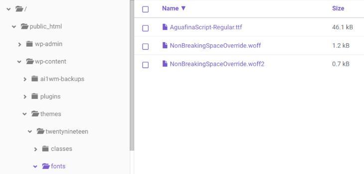 upload-fonts-manually-to-wordpress-file-manager