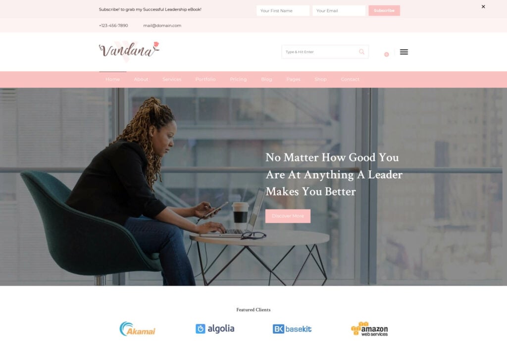 Vandana Entrepreneur Template