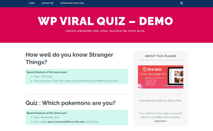 wordpress viral quiz WordPress Quiz Plugins