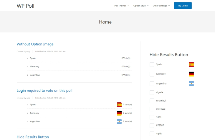 WP Poll WordPress Quiz Plugins