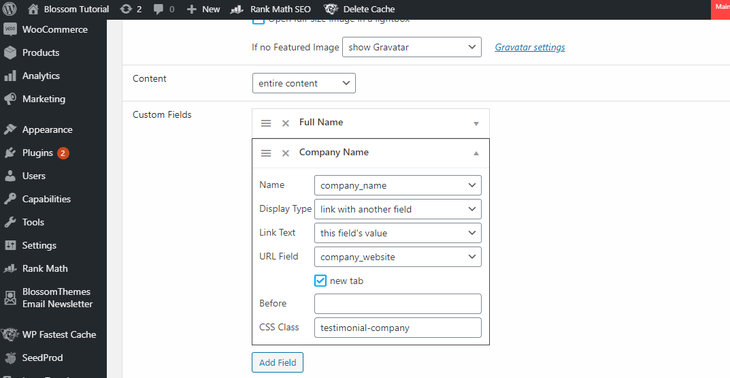 Adding company details