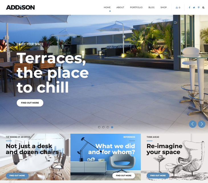 Addison interior Design WordPress Theme