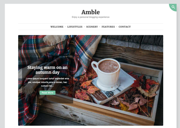 Amber WordPress Themes for Writers and Authors