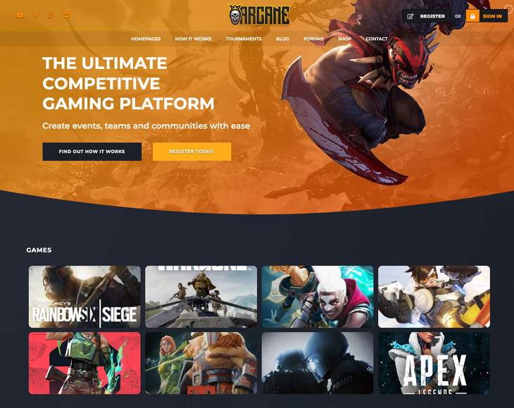 Arcane Gaming WordPress Theme