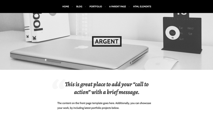 Argent WordPress Theme (1)Argent is a minimalist, clean, and modern portfolio theme for designers, artists, photographers, ad agencies, and creatives.