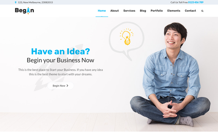 Begin Startup WordPress