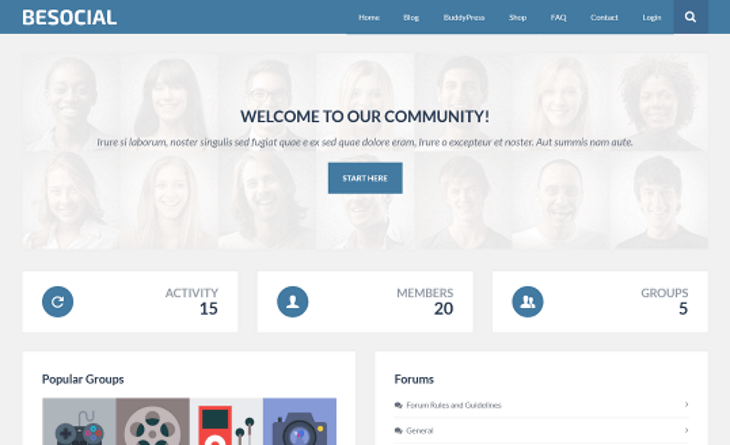 BeSocial WordPress Theme