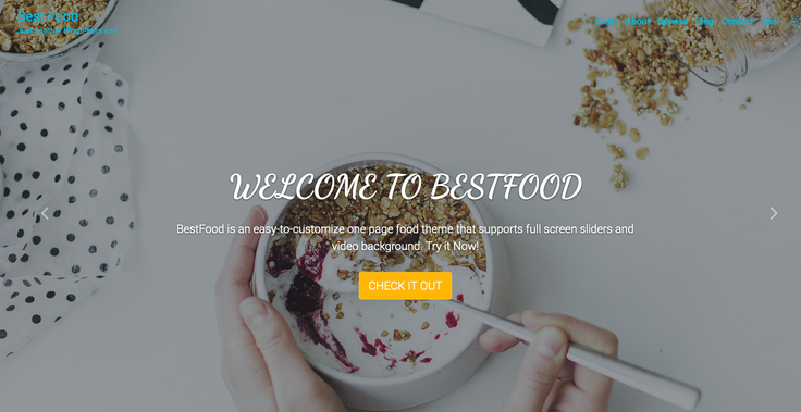 Best Food by cop Themes WordPress site