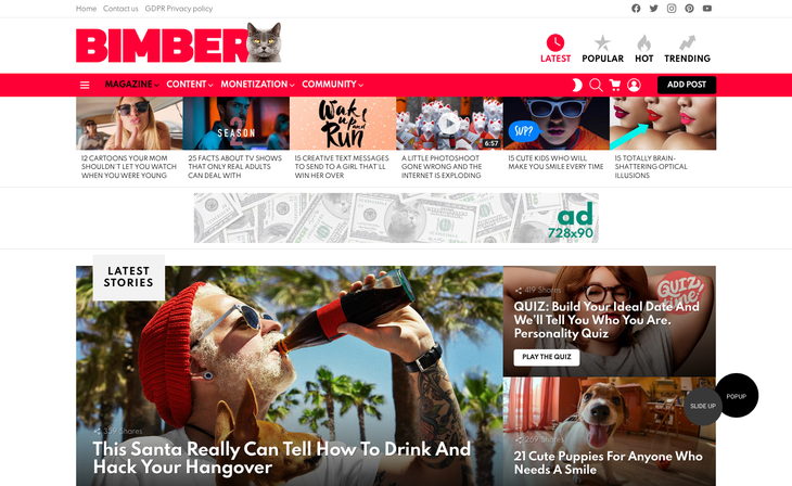 Bimber WordPress Theme