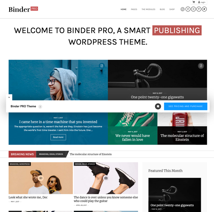 Binder PRO WordPress Theme