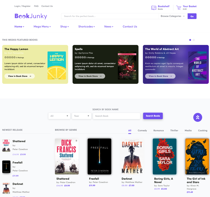 Book Junky WordPress Theme