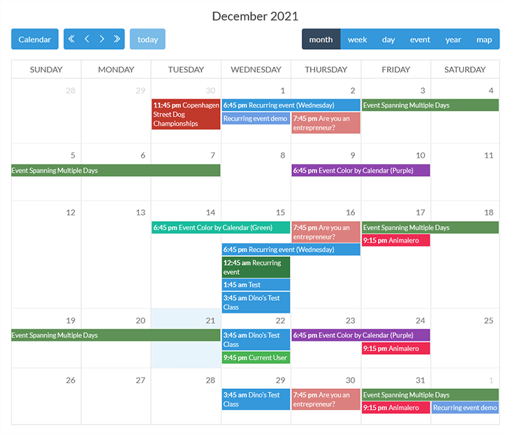 Calendarize It WordPress Plugin