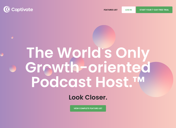 Captivate best podcast hosting flatform