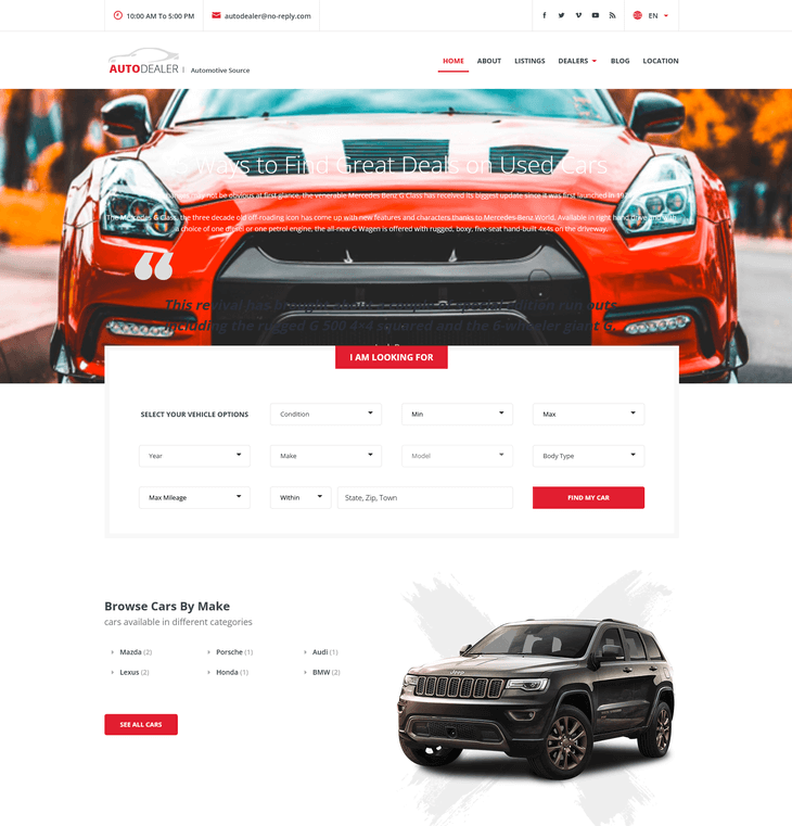 CarListings WordPress Theme