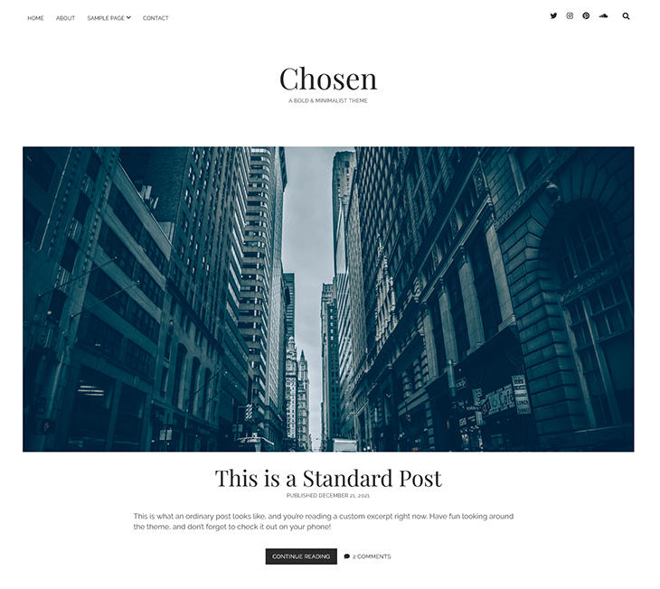 Chosen Free WordPress Theme