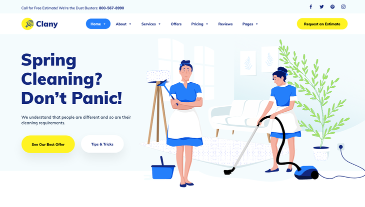 Clany Cleaning Service WordPress Theme