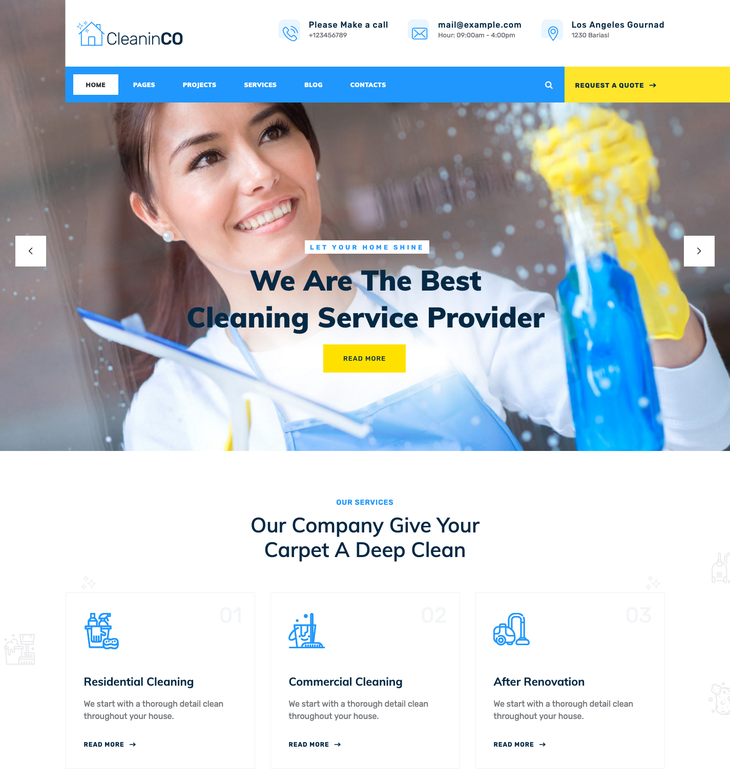 CleaninCO Cleaning Service WordPress Theme