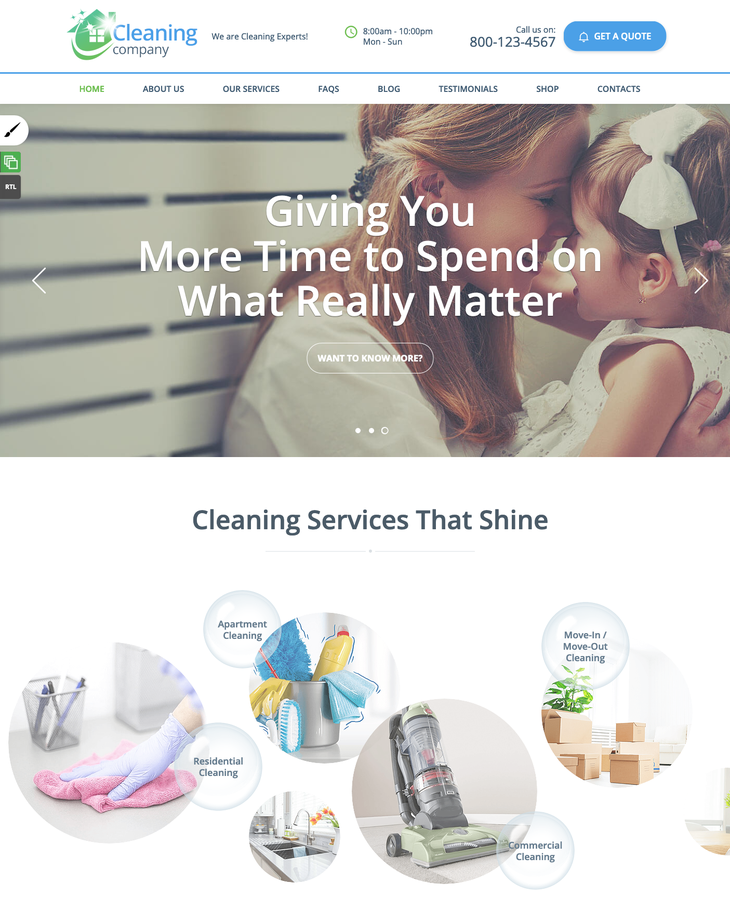 Cleaning Services WordPress Theme