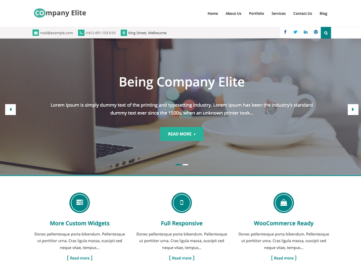 Company Elite WordPress Theme