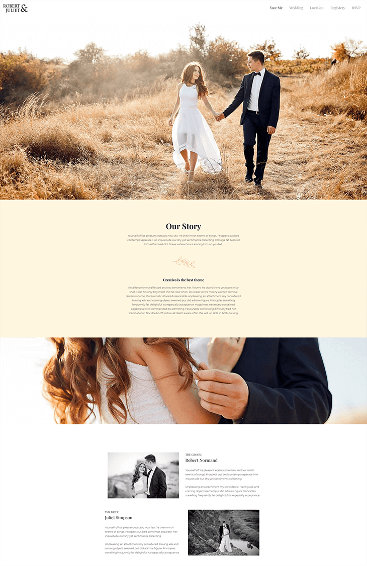 Creativo Wedding WordPress Theme